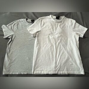 H&M White and Gray Short Sleeve Tees